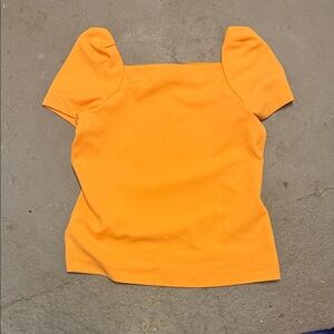 Ann Taylor Vibrant Orange Short Sleeve Top